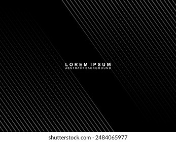 Eleganter Luxus-Hintergrund. Anzeige des Schwarz-Farbverlaufseffekts. Realistisches 3D-Bildschirmhintergrund-Streifenmuster. Eleganter Hintergrund für Plakate, Websites, Broschüren, Karten, Banner, Zertifikate, etc.