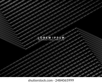 Elegant Luxury Background. Black Gradient Line Effect Display. Realistic 3d wallpaper striped pattern. Elegant background for posters, websites, brochures, cards, banners, certificates, etc.