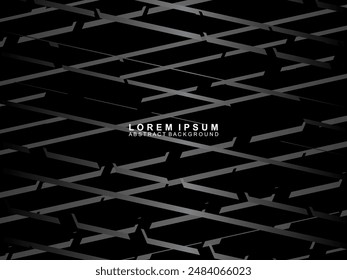 Eleganter Luxus-Hintergrund. Anzeige des Schwarz-Farbverlaufseffekts. Realistisches 3D-Bildschirmhintergrund-Streifenmuster. Eleganter Hintergrund für Plakate, Websites, Broschüren, Karten, Banner, Zertifikate, etc.