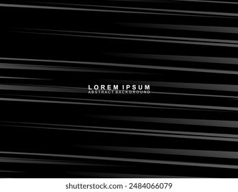 Elegante Fondo De Lujo. Visualización del efecto de línea de degradado negro. Patrón de rayas de Fondo de pantalla 3D realista. Fondo elegante para carteles, Sitios web, folletos, tarjetas, Anuncios, certificados, etc.