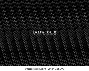 Elegant Luxury Background. Black Gradient Line Effect Display. Realistic 3d wallpaper striped pattern. Elegant background for posters, websites, brochures, cards, banners, certificates, etc.