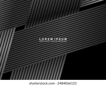 Elegant Luxury Background. Black Gradient Line Effect Display. Realistic 3d wallpaper striped pattern. Elegant background for posters, websites, brochures, cards, banners, certificates, etc.