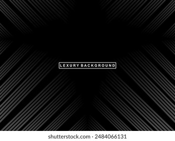 Elegant Luxury Background. Black Gradient Line Effect Display. Realistic 3d wallpaper striped pattern. Elegant background for posters, websites, brochures, cards, banners, certificates, etc.