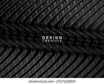 Elegant Luxury Background. Black Gradient Curved Line Effect Display. Realistic 3d wallpaper striped pattern. Elegant background for posters, websites, brochures, cards, banners, certificates, etc.