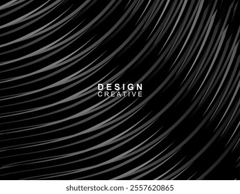 Elegant Luxury Background. Black Gradient Curved Line Effect Display. Realistic 3d wallpaper striped pattern. Elegant background for posters, websites, brochures, cards, banners, certificates, etc.