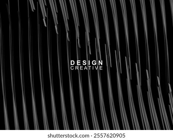 Elegant Luxury Background. Black Gradient Curved Line Effect Display. Realistic 3d wallpaper striped pattern. Elegant background for posters, websites, brochures, cards, banners, certificates, etc.