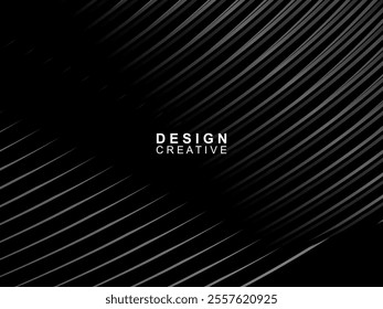 Elegant Luxury Background. Black Gradient Curved Line Effect Display. Realistic 3d wallpaper striped pattern. Elegant background for posters, websites, brochures, cards, banners, certificates, etc.