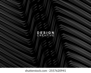 Elegant Luxury Background. Black Gradient Curved Line Effect Display. Realistic 3d wallpaper striped pattern. Elegant background for posters, websites, brochures, cards, banners, certificates, etc.