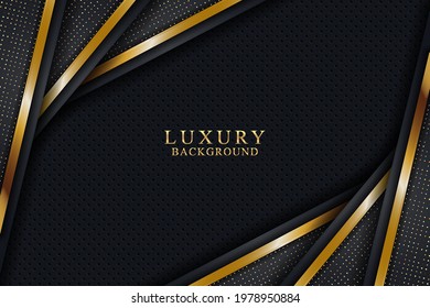 Elegant luxury background concept with black and gold texture. Creative illustration for poster, web, landing, page, cover, ad, greeting, card, promotion. Eps 10 vector.