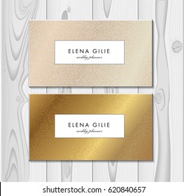 Elegant Luxury Background with Gold Dust & Place for Text. wood texture background. Vector illustration 