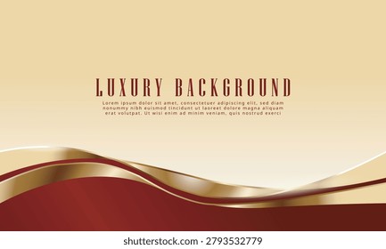 Elegant luxury background with gold waves