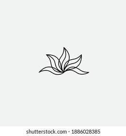 Elegant luxury beautiful botanical flower ornament  logo design