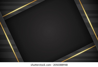 Elegant and Luxury Black Gold Background Banner Presentation
