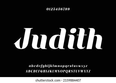 Elegant luxury bold italic alphabets font vector