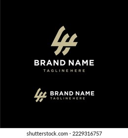 Elegant Luxury Bold Monogram Letter LH Logo Design