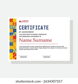 Elegant and luxury certificate template. Business, Award, Training certificate or diploma design