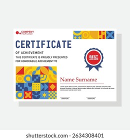 Elegant and luxury certificate template. Business, Award, Training certificate or diploma design
