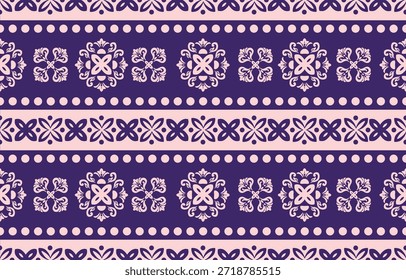 Elegante patrón sin costuras de damasco de lujo con adorno floral vintage, adecuado para Fondo de pantalla, embalaje, invitaciones de boda y diseño de tela.