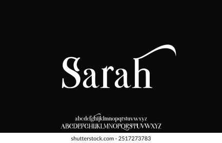 Elegant and luxury decorative alphabet display font vector. Curvy natural style typeface