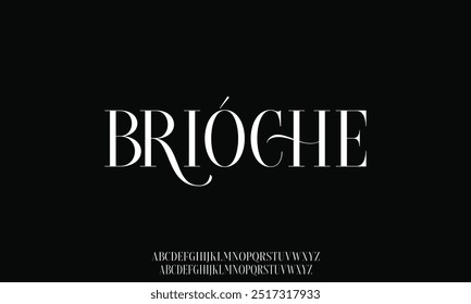 Elegant and luxury decorative alphabet display font vector. Curvy natural style typeface