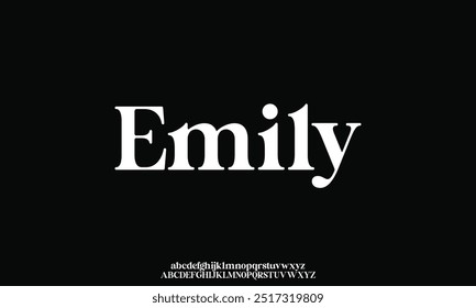Elegant and luxury decorative alphabet display font vector. Curvy natural style typeface
