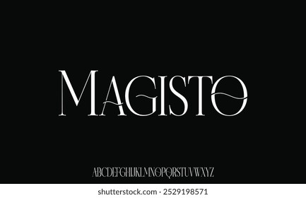 Elegant and luxury decorative alphabet display font vector. Curvy natural style typeface