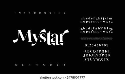 Elegant luxury decorative display font vector