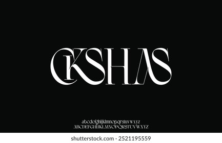 Elegant luxury decorative display font vector