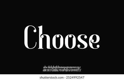 Elegant luxury decorative display font vector