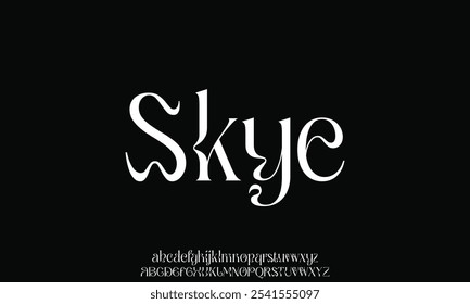 Elegant luxury decorative display font vector