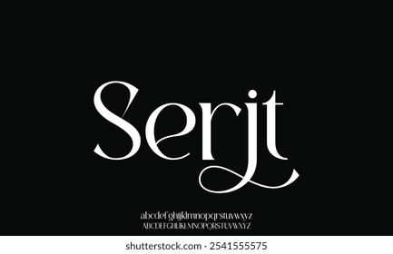 Elegant luxury decorative display font vector