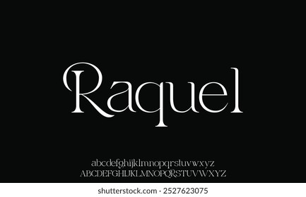Elegant luxury decorative serif font vector