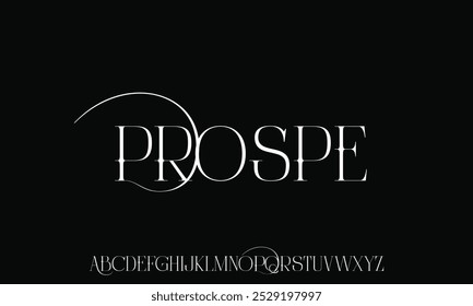 Elegant luxury display font vector with alternates