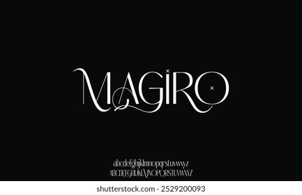 Elegante luxo display fonte vetor com alternativas