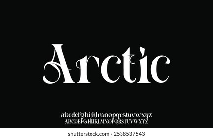 Elegant luxury display font vector with alternates