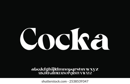 Elegant luxury display font vector with alternates