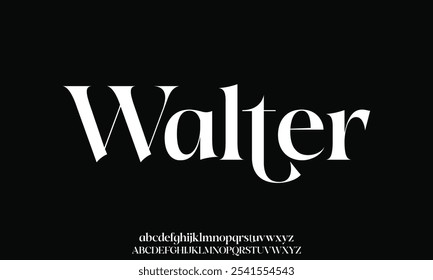 Elegante luxo display fonte vetor com alternativas