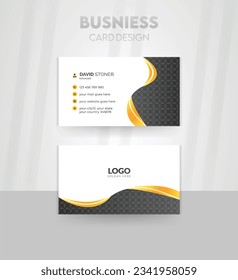 Elegant Luxury Double-sided creative Black Gradient business card. Vector design template. Business card for Corporate, business and personal use. Printable and Editable For All User.
