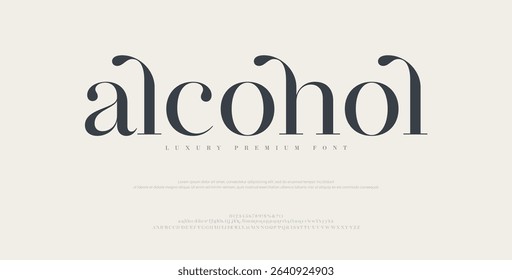 Elegant luxury font alphabet logo. Typography Beauty minimal modern fashion classic letter serif fonts decorative wedding vintage retro logos. vector illustration