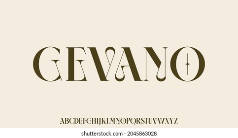 elegant and luxury font alphabet vector set