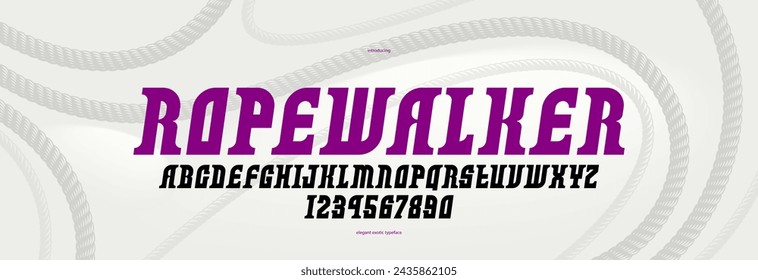 Elegant luxury font with experimental letter shapes, exclusive italic beauty vector typeface for logos and emblems, retro strong typography for headlines and slogans.