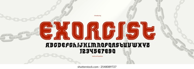 Fonte de luxo elegante com formas de carta experimentais, exclusiva beleza tipo vetor para logotipos e emblemas, tipografia forte retro para manchetes e slogans.