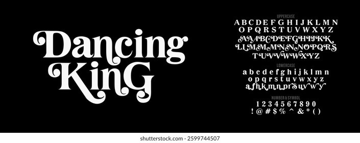 Elegant and Luxury Font. Uppercase, Lowercase and Number. Classic Lettering Designs. Handwriting Fashion Typography. Editable Vector Alphabet. Serif Font Concept.
