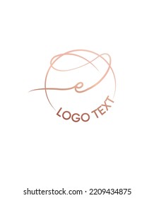 Una elegante y lujosa fuente manuscrita plantilla de logotipo del vector E