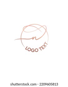 An elegant and luxury handwritten font N vector logo template
