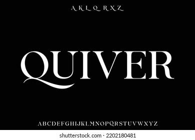 Elegant luxury high contrast serif display font vector with alternate