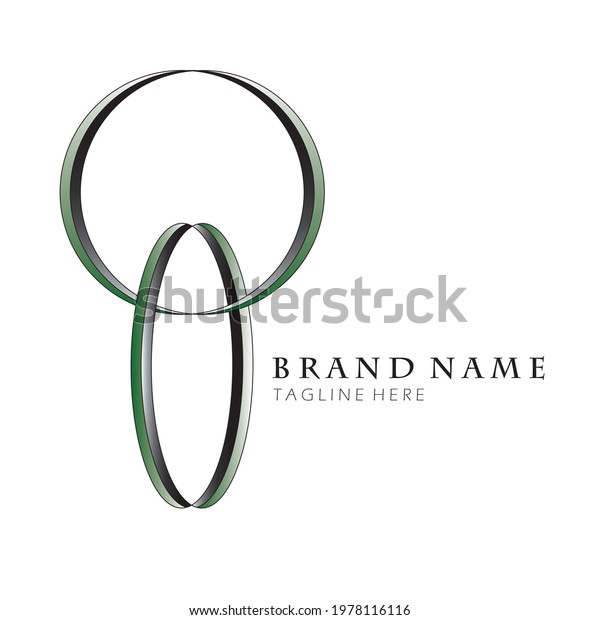 Elegant luxury icon logo for cars,\
jewelery. Rings shape isolated on a white\
background.