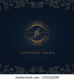 Elegant luxury initial letter ZB logo. That looks luxurious and royal.