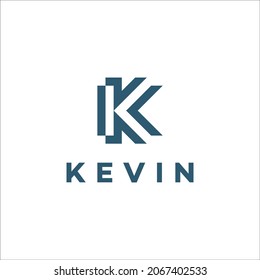 Elegant Luxury Initials Monogram K Kevin logo design