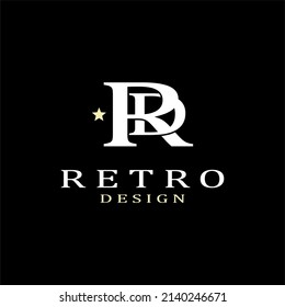 Elegantes Design des R- und D-Logos von Luxury Initials Monogram